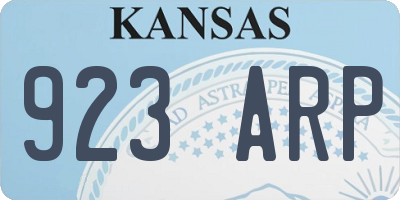 KS license plate 923ARP