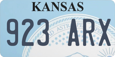 KS license plate 923ARX