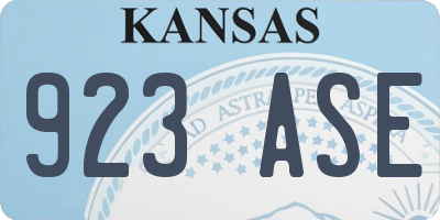 KS license plate 923ASE