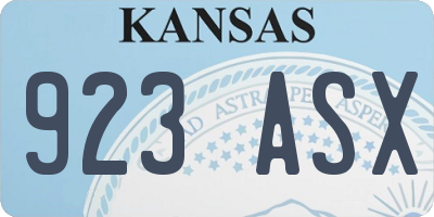 KS license plate 923ASX