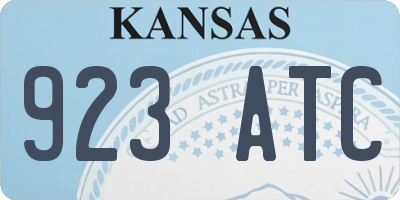 KS license plate 923ATC
