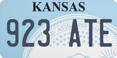 KS license plate 923ATE