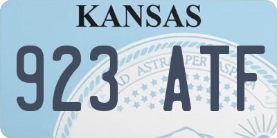 KS license plate 923ATF