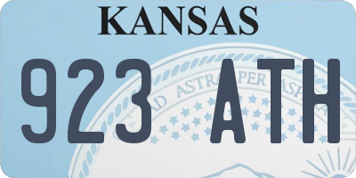 KS license plate 923ATH