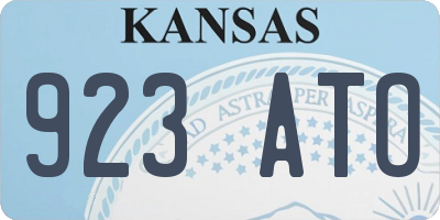 KS license plate 923ATO