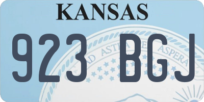 KS license plate 923BGJ