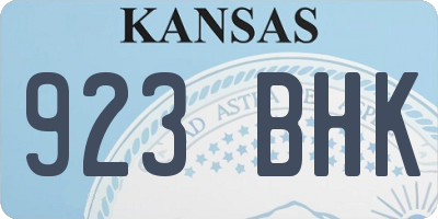 KS license plate 923BHK