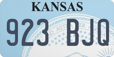 KS license plate 923BJQ