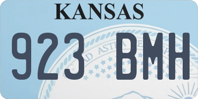 KS license plate 923BMH