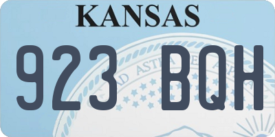 KS license plate 923BQH