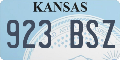 KS license plate 923BSZ