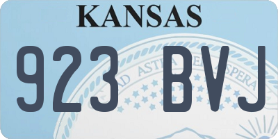 KS license plate 923BVJ