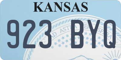 KS license plate 923BYQ