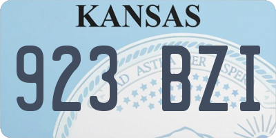 KS license plate 923BZI