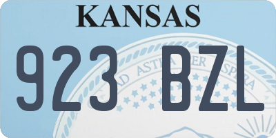 KS license plate 923BZL