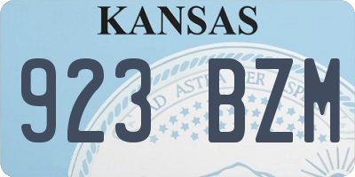 KS license plate 923BZM