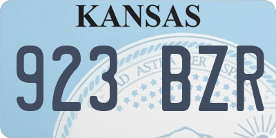 KS license plate 923BZR