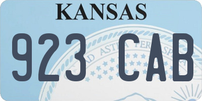 KS license plate 923CAB