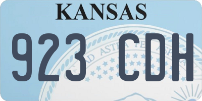KS license plate 923CDH