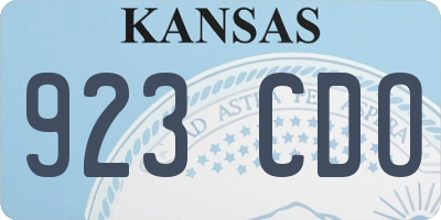 KS license plate 923CDO