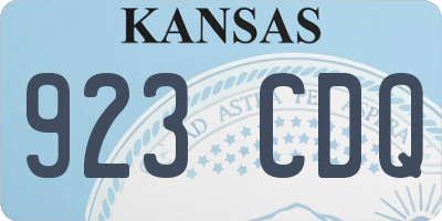 KS license plate 923CDQ
