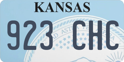 KS license plate 923CHC