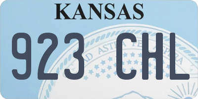 KS license plate 923CHL