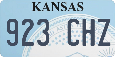 KS license plate 923CHZ
