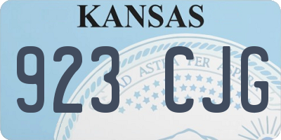KS license plate 923CJG