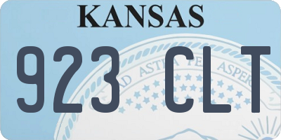 KS license plate 923CLT