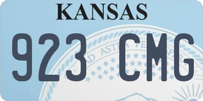 KS license plate 923CMG