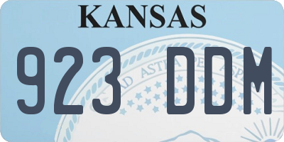 KS license plate 923DDM