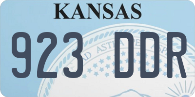 KS license plate 923DDR