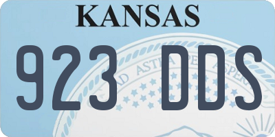 KS license plate 923DDS