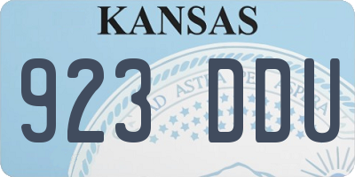 KS license plate 923DDU