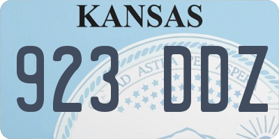 KS license plate 923DDZ