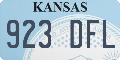 KS license plate 923DFL