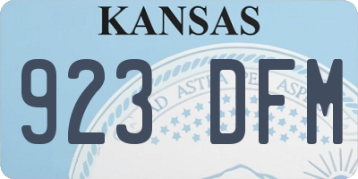 KS license plate 923DFM