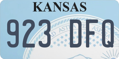 KS license plate 923DFQ