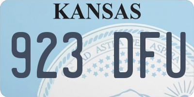 KS license plate 923DFU