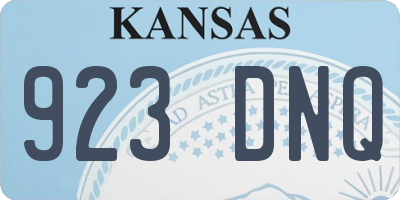 KS license plate 923DNQ