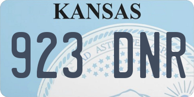 KS license plate 923DNR