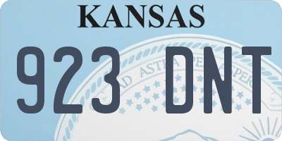 KS license plate 923DNT