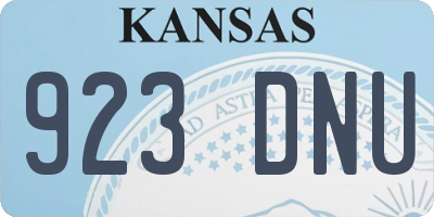 KS license plate 923DNU