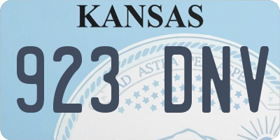 KS license plate 923DNV