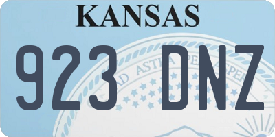 KS license plate 923DNZ
