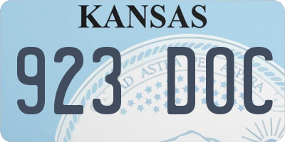 KS license plate 923DOC