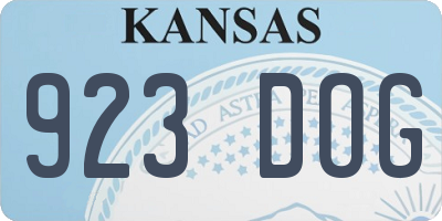 KS license plate 923DOG