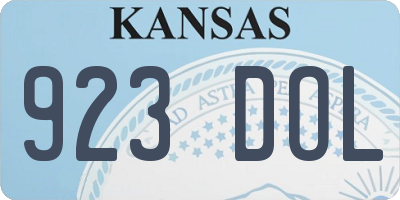 KS license plate 923DOL
