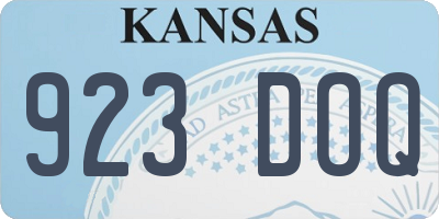 KS license plate 923DOQ